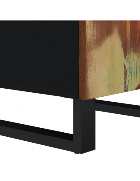 Credenza con Anta 40x31x75 cm in Legno Massello di Recupero