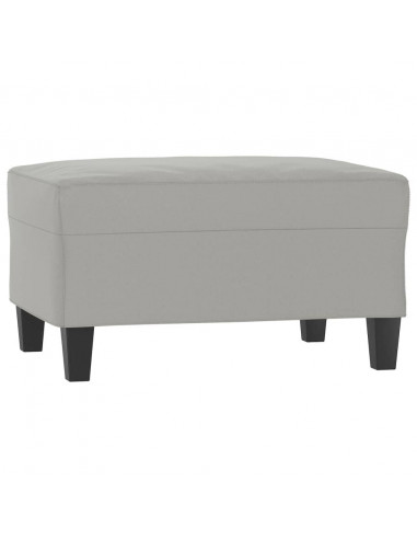 Set Divani 3 pz con Cuscini Grigio Chiaro in Tessuto Microfibra