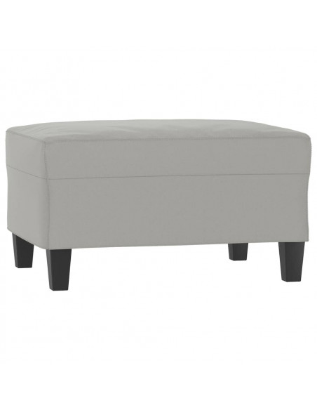 Set Divani 3 pz con Cuscini Grigio Chiaro in Tessuto Microfibra