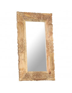 Specchio 80x50 cm in Legno Massello di Mango 2