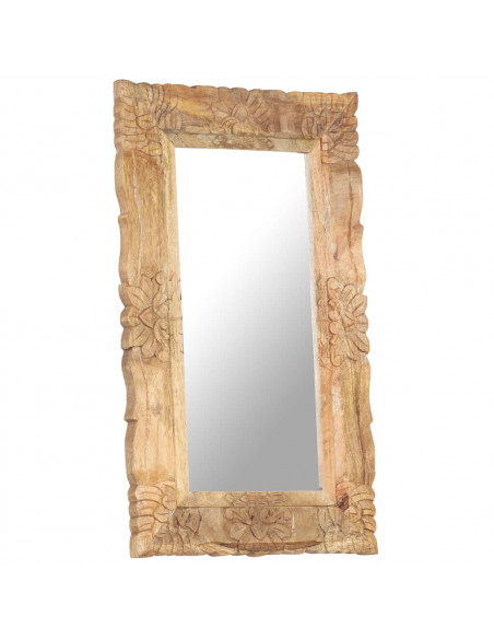 Specchio 80x50 cm in Legno Massello di Mango