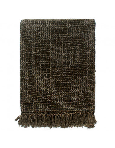 Copriletto in Cotone 160x210 cm Antracite/Marrone