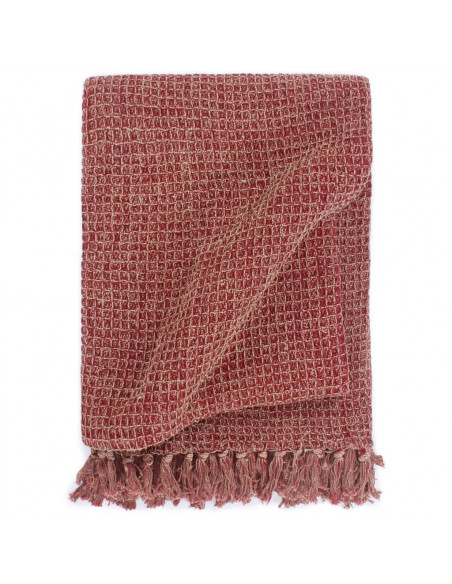 Copriletto in Cotone 160x210 cm Rosso Borgogna