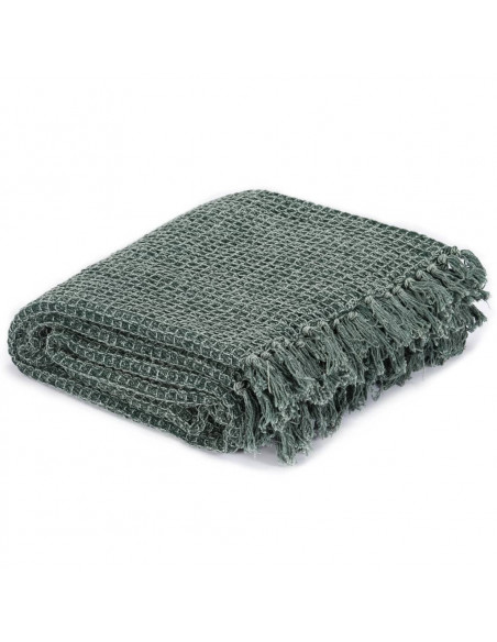 Copriletto in Cotone 160x210 cm Verde Scuro