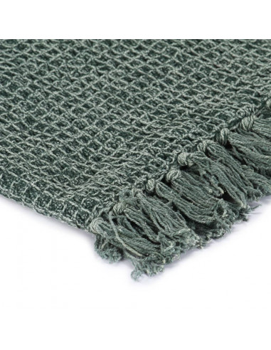 Copriletto in Cotone 160x210 cm Verde Scuro