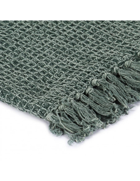 Copriletto in Cotone 160x210 cm Verde Scuro
