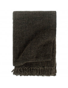 Copriletto in Cotone 220x250 cm Antracite/Marrone