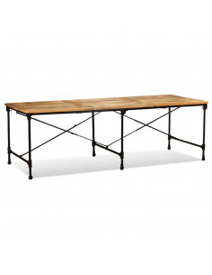 Tavolo da Pranzo in Legno Massello di Mango 240 cm 2