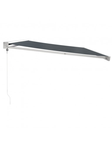 Tenda da Sole Retrattile Antracite 5x3 m in Tessuto e Alluminio