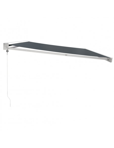 Tenda da Sole Retrattile Antracite 5x3 m in Tessuto e Alluminio