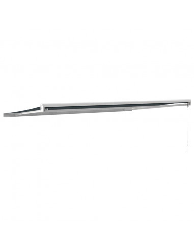 Tenda da Sole Retrattile Antracite 5x3 m in Tessuto e Alluminio