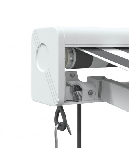 Tenda Retrattile Antracite e Bianca 3,5x2,5m Tessuto/Alluminio