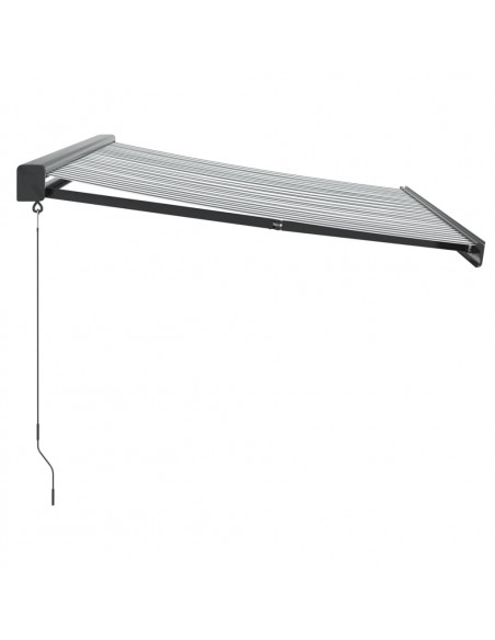 Tenda Retrattile Antracite e Bianca 3,5x2,5m Tessuto/Alluminio