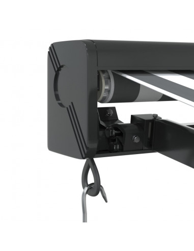 Tenda Retrattile Antracite e Bianca 3,5x2,5m Tessuto/Alluminio