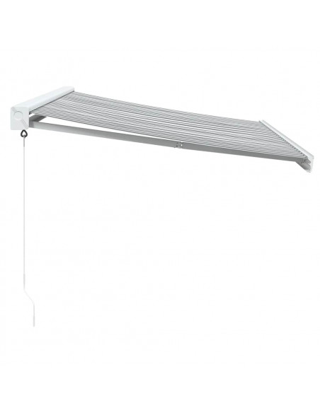 Tenda Retrattile Antracite e Bianca 3,5x2,5m Tessuto/Alluminio