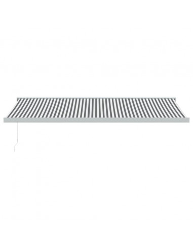 Tenda Retrattile Antracite e Bianca 5x3 m Tessuto e Alluminio