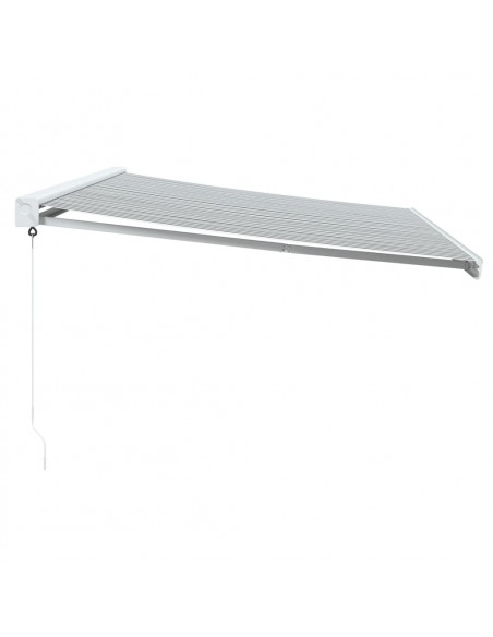 Tenda Retrattile Antracite e Bianca 5x3 m Tessuto e Alluminio