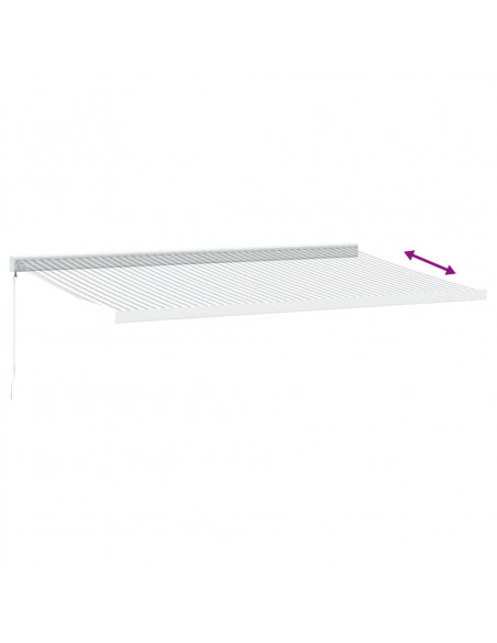 Tenda Retrattile Antracite e Bianca 5x3 m Tessuto e Alluminio