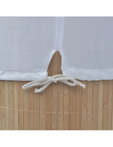 Cesto Portabiancheria in Bambù Ovale Colore Naturale