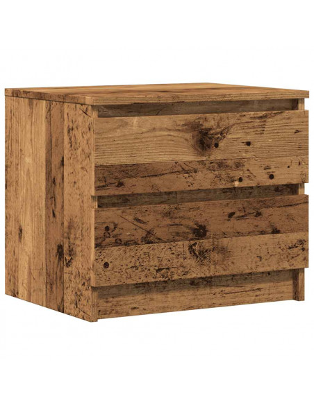 Comodini 2 pz Legno Antico 50x40x43.5 cm in Legno Multistrato