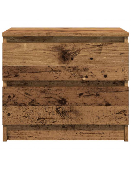 Comodini 2 pz Legno Antico 50x40x43.5 cm in Legno Multistrato