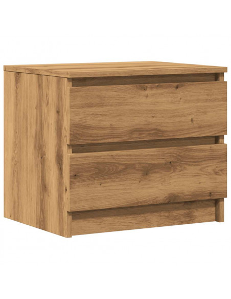 Comodino Rovere Artigianale 50x40x43.5 cm in Legno Multistrato