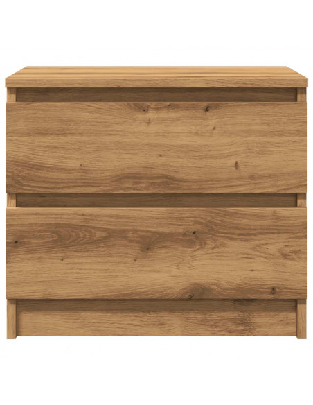 Comodino Rovere Artigianale 50x40x43.5 cm in Legno Multistrato