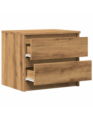 Comodino Rovere Artigianale 50x40x43.5 cm in Legno Multistrato