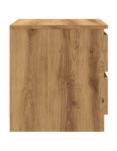 Comodino Rovere Artigianale 50x40x43.5 cm in Legno Multistrato