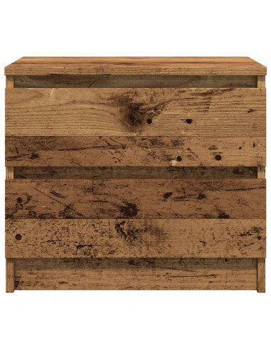 Comodino Legno Antico 50x40x43.5 cm in Legno Multistrato