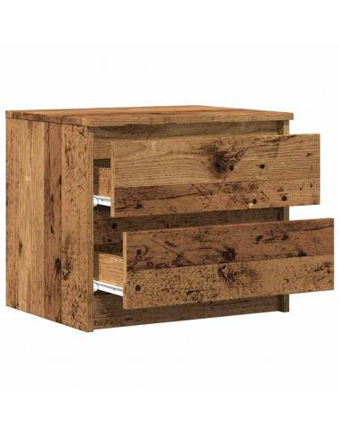 Comodino Legno Antico 50x40x43.5 cm in Legno Multistrato