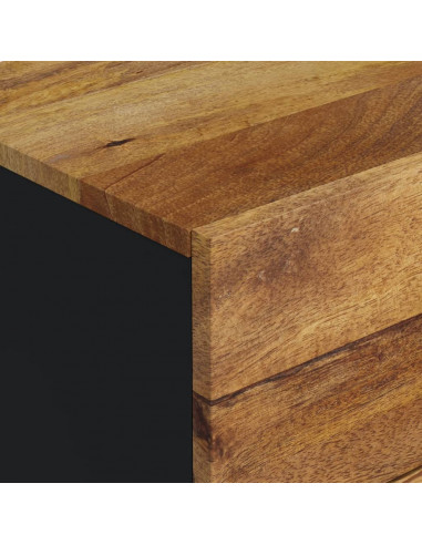 Credenza con 3 Cassetti 40x33,5x75 cm Legno Massello di Mango