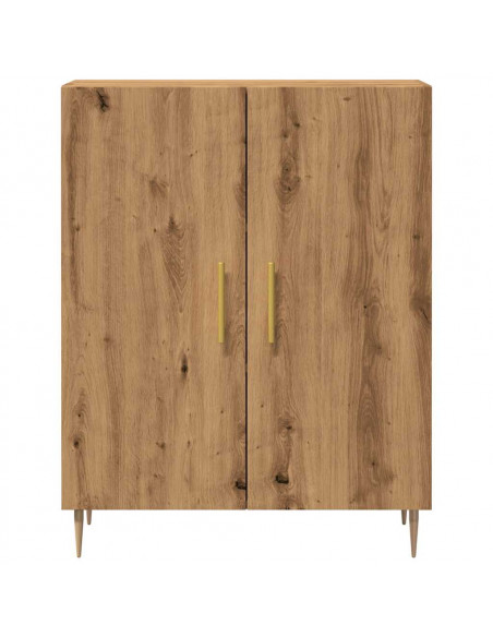 Credenza Rovere Artigianale 69,5x34x90 cm in Legno Multistrato