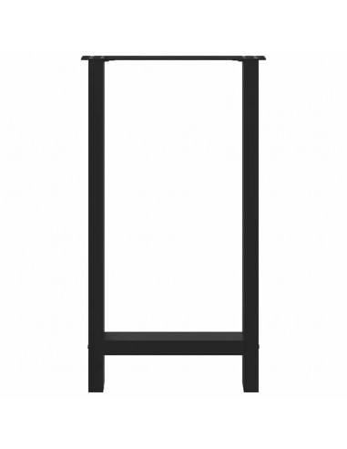 Gambe per tavolo da bar nere 2 pz 50x(90-91) cm in acciaio