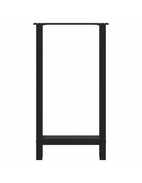 Gambe per tavolo da bar nere 2 pz 50x(90-91) cm in acciaio