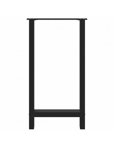 Gambe per tavolo da bar nere 2 pz 40x(90-91) cm in acciaio