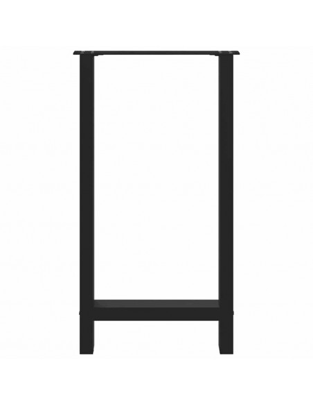 Gambe per tavolo da bar nere 2 pz 40x(90-91) cm in acciaio