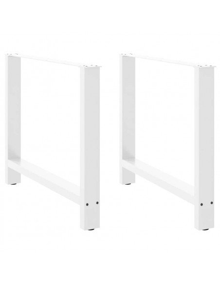 Gambe per Tavolino Bianco 2 pz 90x(72-73) cm Acciaio