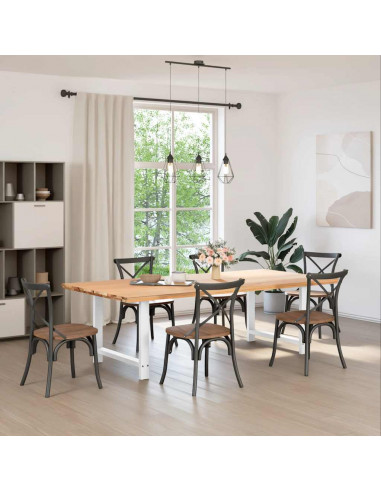 Gambe per Tavolino Bianco 2 pz 90x(72-73) cm Acciaio