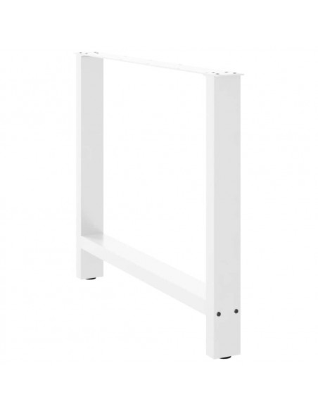 Gambe per Tavolino Bianco 2 pz 90x(72-73) cm Acciaio