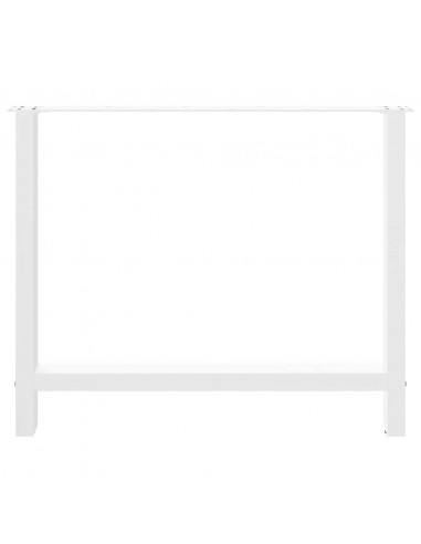Gambe per Tavolino Bianco 2 pz 90x(72-73) cm Acciaio