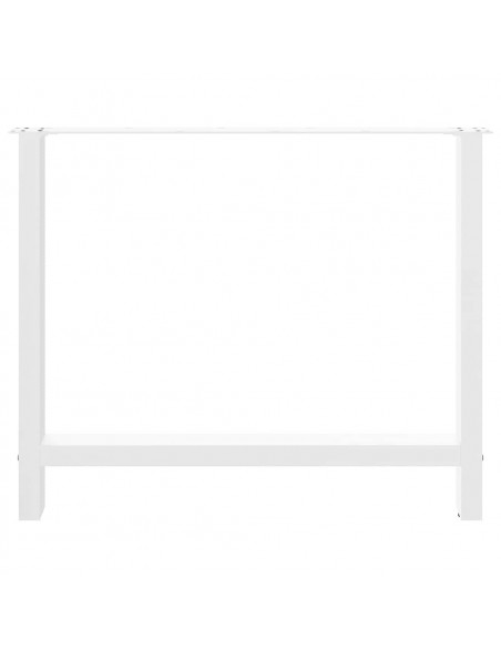 Gambe per Tavolino Bianco 2 pz 90x(72-73) cm Acciaio