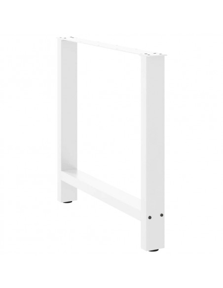 Gambe per tavolo da pranzo bianche 2 pz 70x(72-73) cm in acciaio