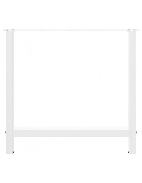 Gambe per tavolo da pranzo bianche 2 pz 70x(72-73) cm in acciaio