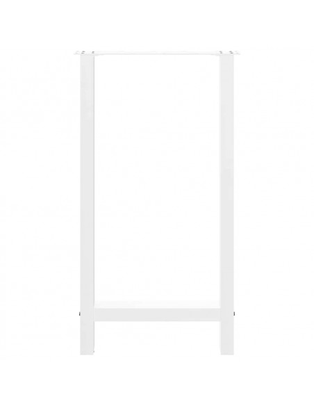 Gambe per tavolo da bar bianche 2 pz 50x(90-91) cm in acciaio