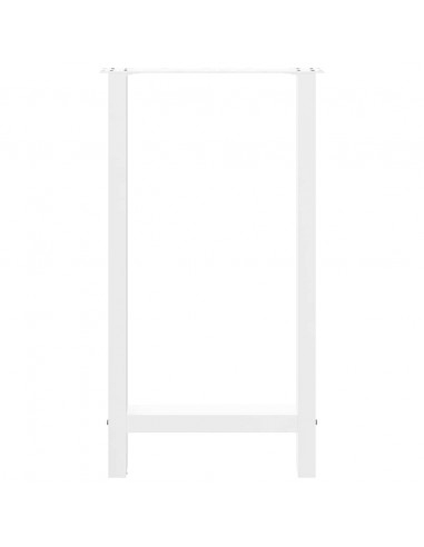 Gambe per tavolo da bar bianche 2 pz 40x(90-91) cm in acciaio
