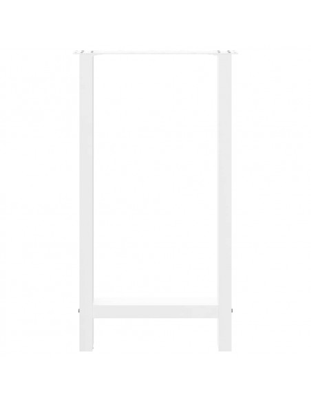 Gambe per tavolo da bar bianche 2 pz 40x(90-91) cm in acciaio
