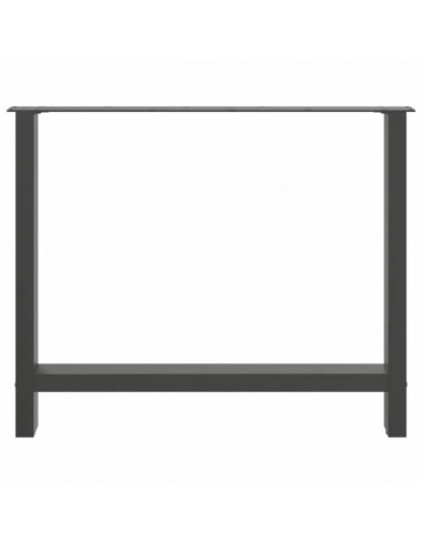 Gambe per Tavolino Antracite 2 pz 90x(72-73) cm Acciaio