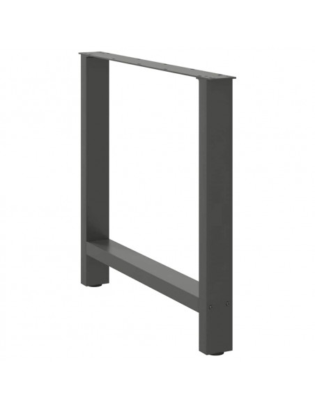Gambe per Tavolino Antracite 2 pz 70x(72-73) cm Acciaio