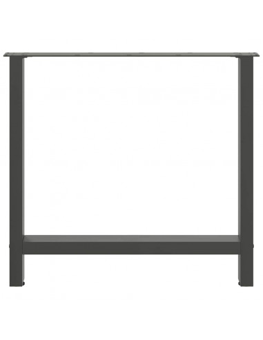 Gambe per Tavolino Antracite 2 pz 70x(72-73) cm Acciaio